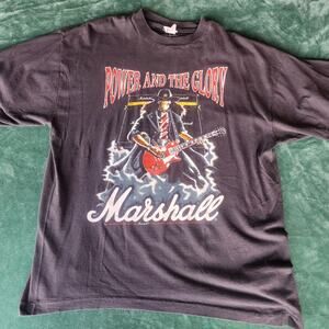 Vintage 1993 Marshall Power and the Glory Guitar Graphic T-Shirt XL USA 90s